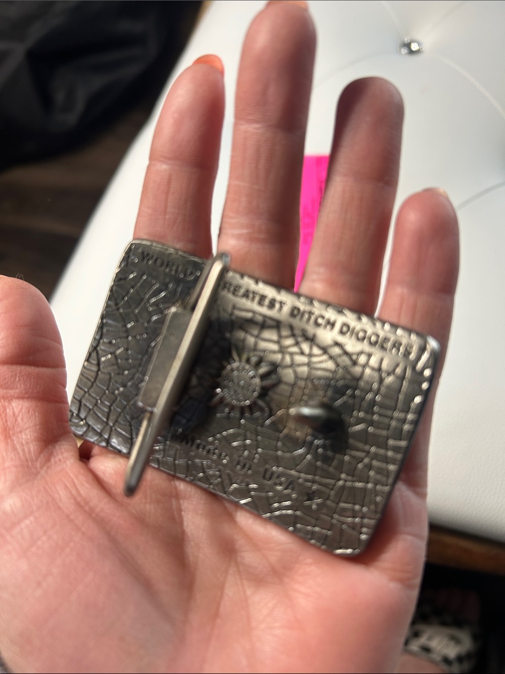 Fisher pewter belt buckle cartoon digger - Picture 13 of 14
